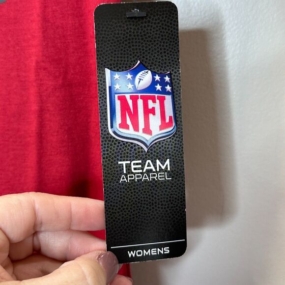Cardinals NFL Team Apparel Short Sleeve V Neck Tee Shirt Red Women's Small NWT - Picture 4 of 9